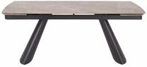 Valgomojo stalas Vince, juoda sp./marmuro sp./ruda sp., 180 - 238 cm x 90 cm x 75 cm