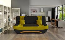 Sofa-lova Ewa Soro 100, Soro 40, juoda sp./geltona sp., 92 x 194 cm x 95 cm