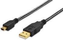 Vads Ednet USB 2.0 male, USB 2.0 B-mini male, 1 m