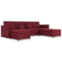 Sofa-lova VLX 4-Seater 287226, raudona sp., 187 x 280 cm x 83 cm