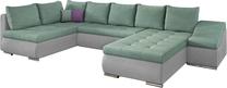 Kampinė sofa Giovanni Soro 34, Soro 83, žalia sp./pilka sp., dešininė, 200 x 340 cm x 88 cm