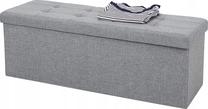 Pufas Songmics, pilka sp., 110 cm x 38 cm x 38 cm