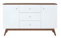 Komoda Heda KOM2D2S, ruda sp./balta sp., 90 cm x 40.5 cm x 150 cm