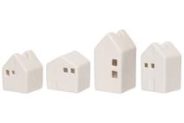 Žvakidė 4Living City, porcelianas, 10 cm, balta sp., 4 vnt.