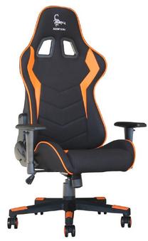 Игровой стул Gembird GC-Scorpion 04, 51 x 53 x 125 - 133 см, черный цв./oранжевый цв.