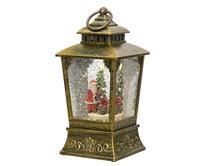 Dekoracija "Žibintas" su LED apšvietimu, 24 cm, 11.5 cm, aukso sp.
