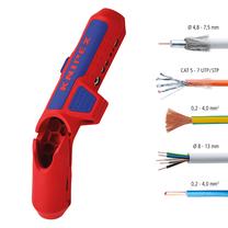 Стриппер для круглого кабеля Knipex 16 95 01 SB ErgoStrip® 135 mm, 20 см, пластик/металл