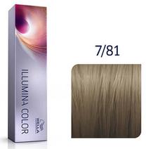 Kраска для волос Wella Professionals Illumina Color, medium pearl ash blonde цв., 7/81, 60 мл