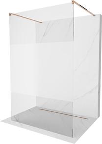 Dušo sienelė Mexen Kioto Walk-In, 120 cm x 200 cm, rausvojo aukso sp./grūdintas
