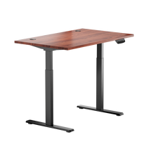 Kompiuterio stalas reguliuojamo aukščio Up Up Bjorn KD-57021PT/B-ED22-80M, 120 cm x 75 cm, 72 - 120 cm, juoda sp./riešuto sp.