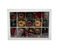 Ziemassvētku eglīšu rotaļlietu komplekts Christmas Touch Safari EG01-KS2620, daudzkrāsaina, plastmasa, 50 gab.