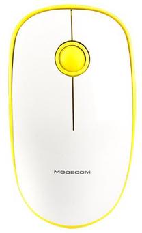 Belaidė kompiuterinė pelė Modecom WM112, balta sp./geltona sp.