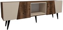 ТВ стол Kalune Design Aren, ореховый цв./бежевый цв., 29.6 см x 160 см x 54 см