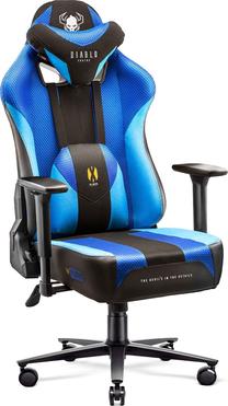 Игровой стул Diablo Chairs X-Player 2.0 King Size, 60 x 55 x 135 - 145 см, синий цв.