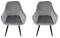 Kėdžių rinkinys B2M3273, pilka sp., 61 cm x 59 cm x 85 cm, 2 vnt.
