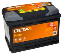 Akumuliatorius Deta Power DB741, 12 V, 74 Ah, 680 A