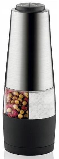 Druskos ir pipirų malūnėlis Tescoma President 2in1, juoda/nerūdijančiojo plieno/skaidri