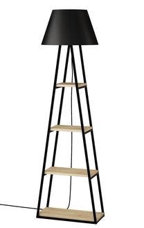 Toršeras su lentyna Kalune Design Pal 855DTE3421, 100 W, E27, juoda sp.