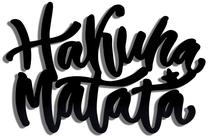 Dekoratsioon Wallity Hakuna Matata LED-valgustusega, 40 cm, 37.5 cm, must v./kollane v.