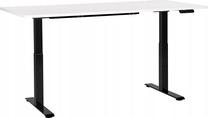 Datorgalds regulējams augstums Beliani Destin III Electric, 180 cm x 72 cm, 74 - 119 cm, balts krās./melns krās.