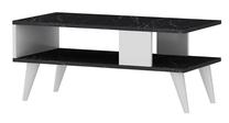Kavos staliukas Kalune Design Ayca, balta sp./juoda sp., 90 cm x 45 cm x 40 cm
