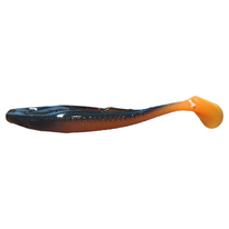 Guminė žuvis Akara Jobe, 10 cm, 7 g, juoda sp./oranžinė sp.