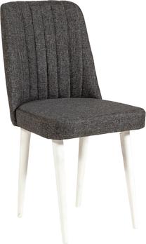 Valgomojo kėdė Kalune Design Vina 1053 869VEL5150, antracito sp./balta sp., 46 cm x 46 cm x 85 cm