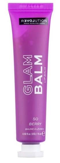 Lūpų balzamas Makeup Revolution London Glam Balm Balm, 15 ml, so berry