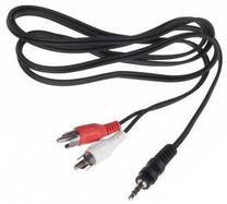 Провод Natec Jack 3.5, RCA male x 2, 1.5 м, черный цв.