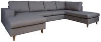 Kampinė sofa Harald RC, tamsiai pilka sp., dešininė, 318 x 185 cm x 92 cm
