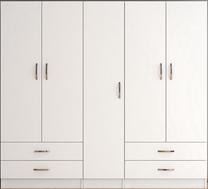 Spinta Kalune Design GRD0701, balta sp., 46.5 cm x 200 cm x 181.8 cm