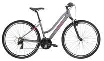 Велосипед гибридный Kross Evado 1.0 DS, 28 ″, 15" рама, розовый цв./серый цв.