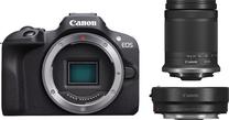 Beveidroninis fotoaparatas Canon EOS R100/RF-S 18-150mm + Mount Adapter, juoda sp.