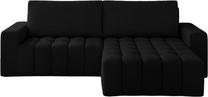Kampinė sofa Bonett Sawana 14, juoda sp., dešininė, 175 x 250 cm x 92 cm