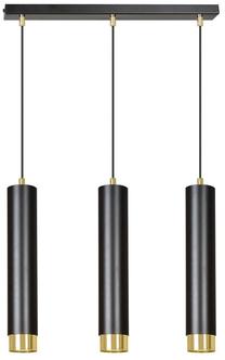Valgusti rippuv Emibig Kibo 3 644/3, GU10, 3 x 8 W, kuldne v./must v. / must v., 8 x 34 cm