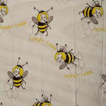 Dušas aizkars Gedy Honey Farm CO21821130, balta krās./melna krās./dzeltena krās., 200 cm x 180 cm