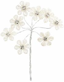 Dirbtinė šakelė Home4you Shine Flowers, balta sp., 13 cm