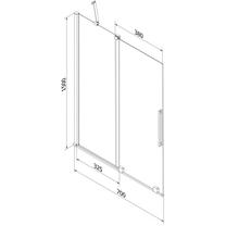 Vannas siena Mexen Velar, 70 cm x 150 cm, brushed gun gray krās./matēta faktūra