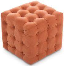 Pufas Kalune Design Dugmeli Tile Red, oranžinė sp., 40 cm x 40 cm x 40 cm