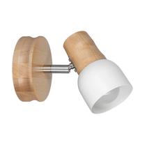 Šviestuvas sieninis Spot-Light Svantje, E14, 1 x 40 W, balta sp. / ruda sp., 7 x 11 cm