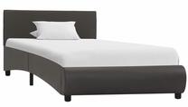 Lova viengulė VLX Bed Frame, 100 x 200 cm, pilka sp., be čiužinio, su grotelėmis