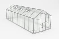 Теплица Gampre Sanus L-15, поликарбонат, 6.4 x 2.2 м, 6 мм, прозрачный цв.