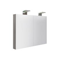 Pakabinama vonios spintelė su veidrodžiu RB Bathroom Verona, pilka sp., 45 cm x 80 cm x 60 cm