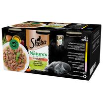 Mitrā kaķu barība Sheba Natures, vistas gaļa/lasis, 0.4 kg x 6 gab.