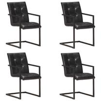 Kėdžių rinkinys VLX Cantilever 3059816, juoda sp., 56 cm x 51 cm x 91 cm, 4 vnt.