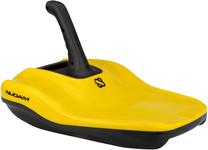 Plastikinės rogės Nijdam Hilltop Hoover, juoda sp./geltona sp., 54 cm x 40 cm