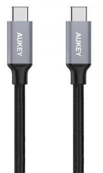 Laidas Aukey, USB 3.0 type C/USB 3.0 C male, juoda sp.