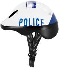 Dviratininkų šalmas vaikams Spokey Police, mėlyna sp./balta sp./juoda sp., 44-48 cm