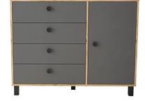 Komoda Kalune Design VL81 228, antracito sp./pušies sp, 93.5 cm x 120.6 cm x 44.5 cm