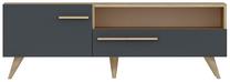 TV galds Kalune Design Zera, antracīta krās./ozola krās., 150 cm x 35 cm x 50 cm